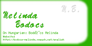 melinda bodocs business card